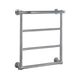 JTP Grosvenor Chrome 720mm x 600mm Traditional Wall Mounted Towel Radiator Cut Out